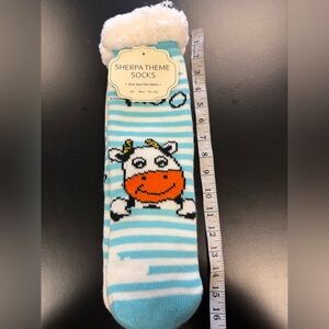 Cow Sherpa Socks NWT